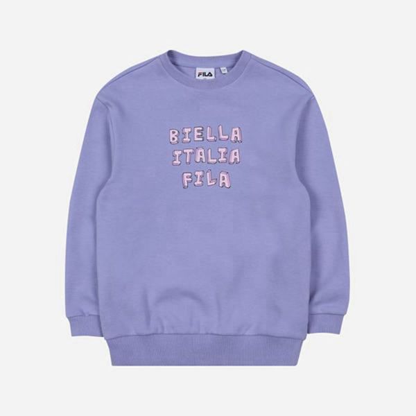 Fila Stella L/S Girl's Sweatshirts - Purple,NZ 721-62485